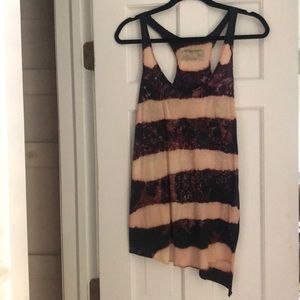 All Saints Asymmetrical Racer Back Tank